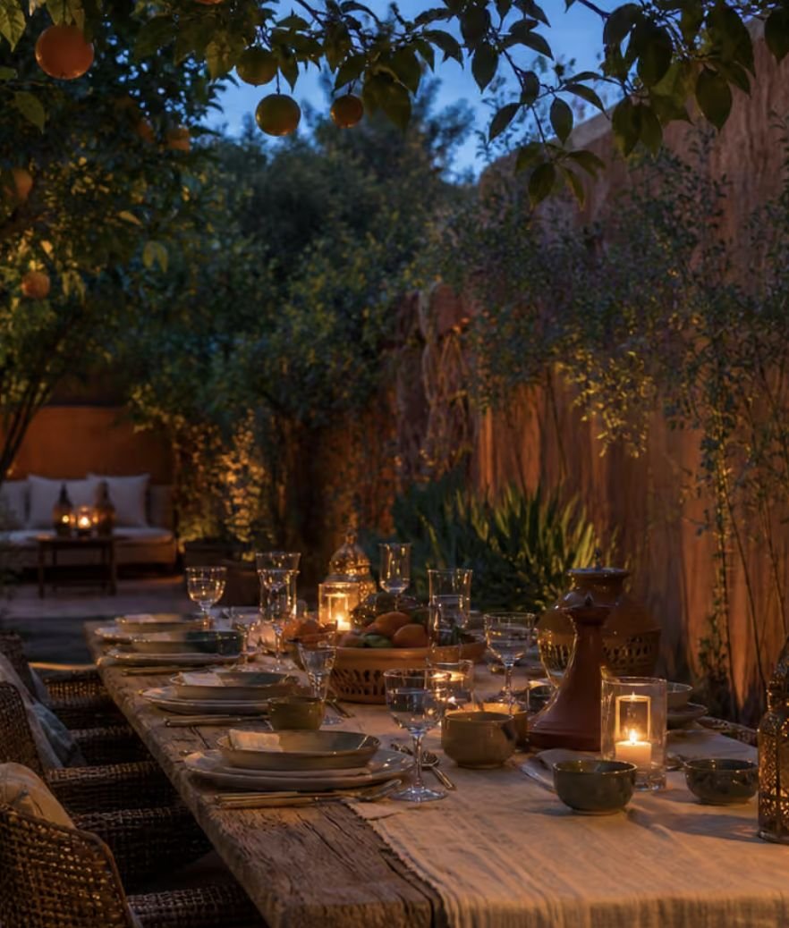 Dîner au jardin